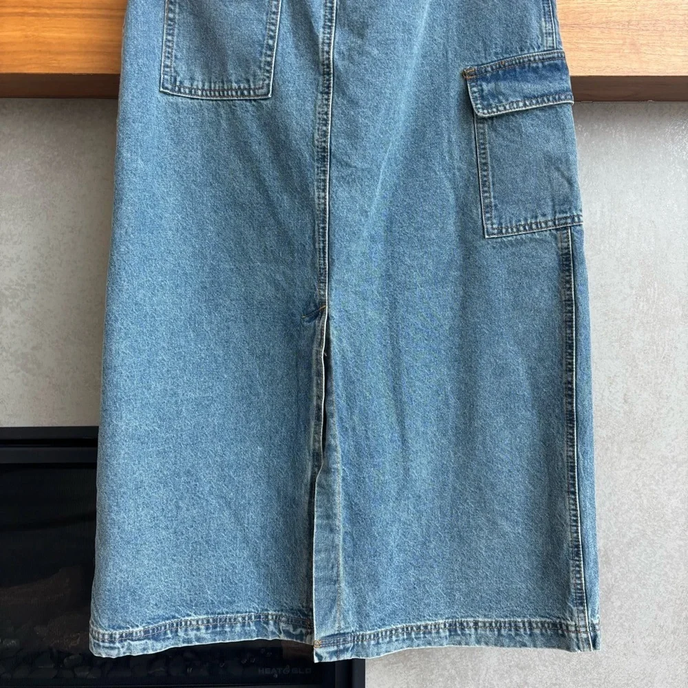 All row Jules Denim Skirt, Size L - Picture 14 of 16
